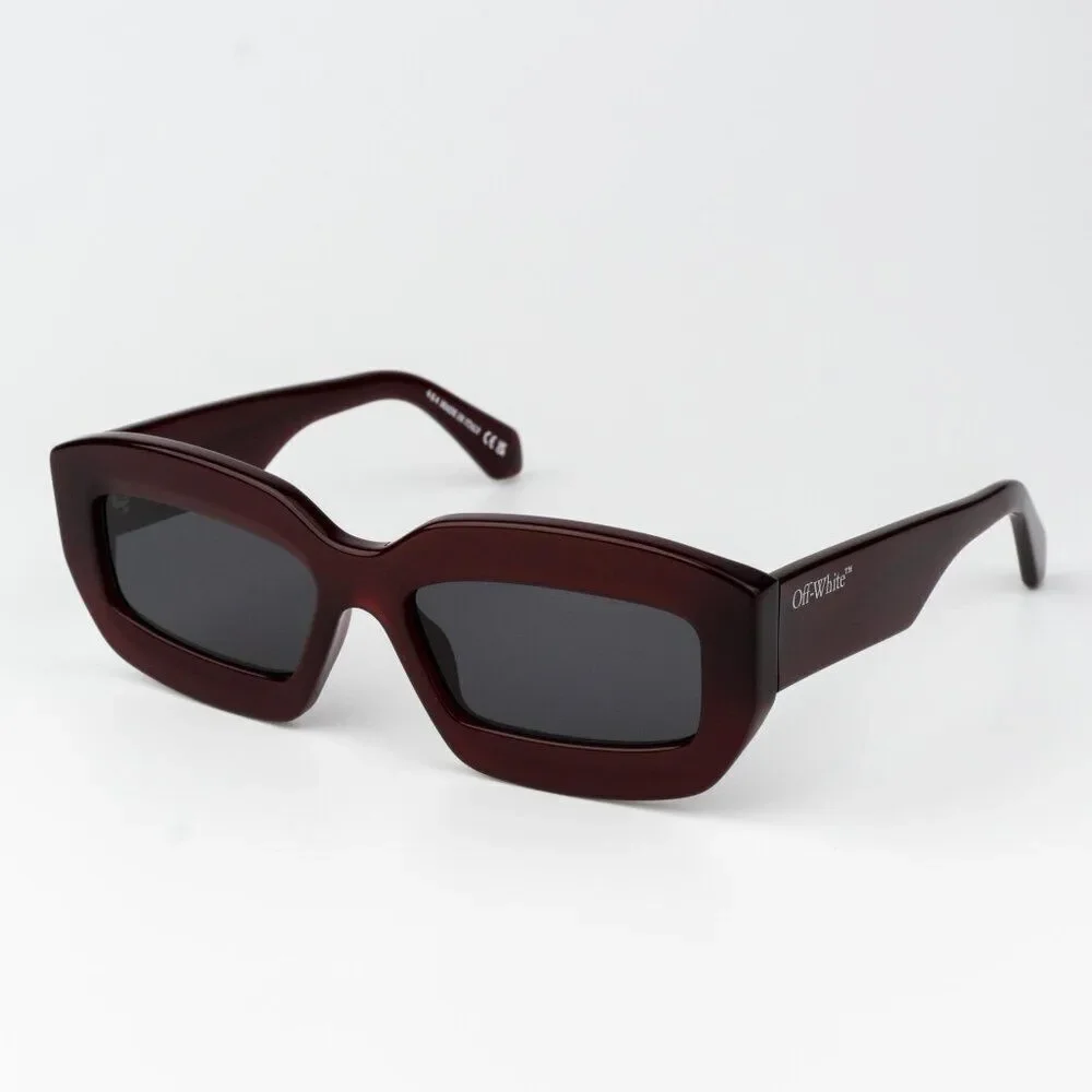 Off-White CHARLOTTE Sunglasses Burgundy Grey Rectangle OERI138 CHARLOTTE 2807
